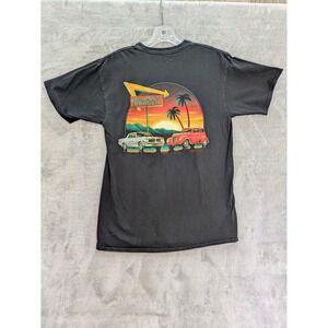 Retro In-N-Out Burger‎ Graphic T-Shirt Mens Medium Black California Sunset Car